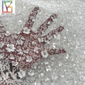 French Embroidery Wedding Dress Bridal Crystal Sequins Fabric African Women 3D Heavy Beaded Lace Tulle Bridal White Lace Fabric