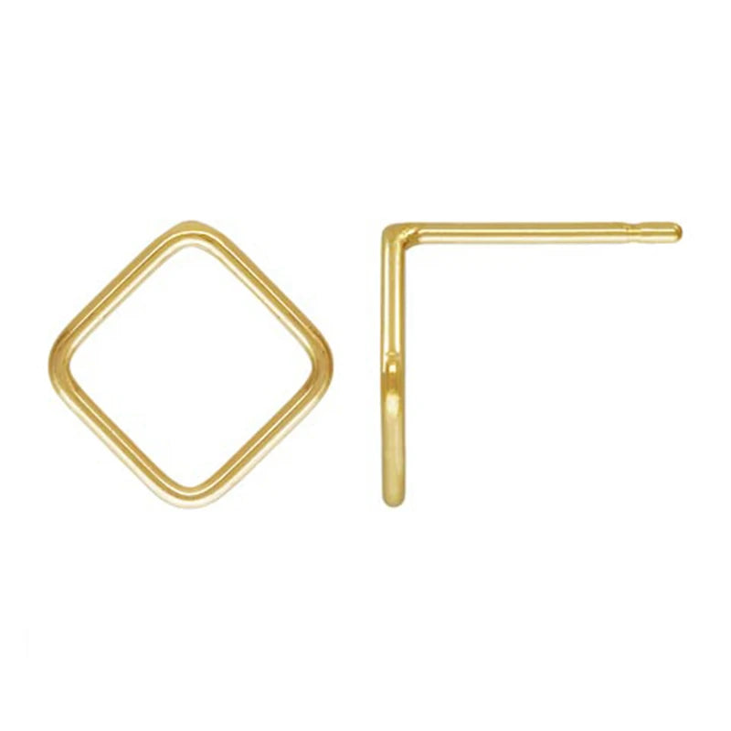GE047 14K Gold Filled Jewelry Geometric Stud Earrings