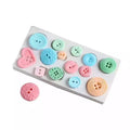 YS DIY Button Shapes Silicone Mold for Fondant Candy Chocolate Sugarcraft Mould Pastry Cake Decorating Kitchen Accessories Tools