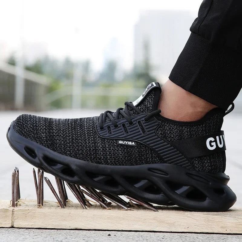 GUYISA Brand Work Shoes Made in China Safety Shoes with Steel Toe Sefty Shoes Lightweight Steel Toe Sneaker
