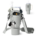 Insulated Neoprene Water Bottle Holder Cross-boday Bag with Adjustable Shoulder Handheld Strap 40Oz  Cup Accessories