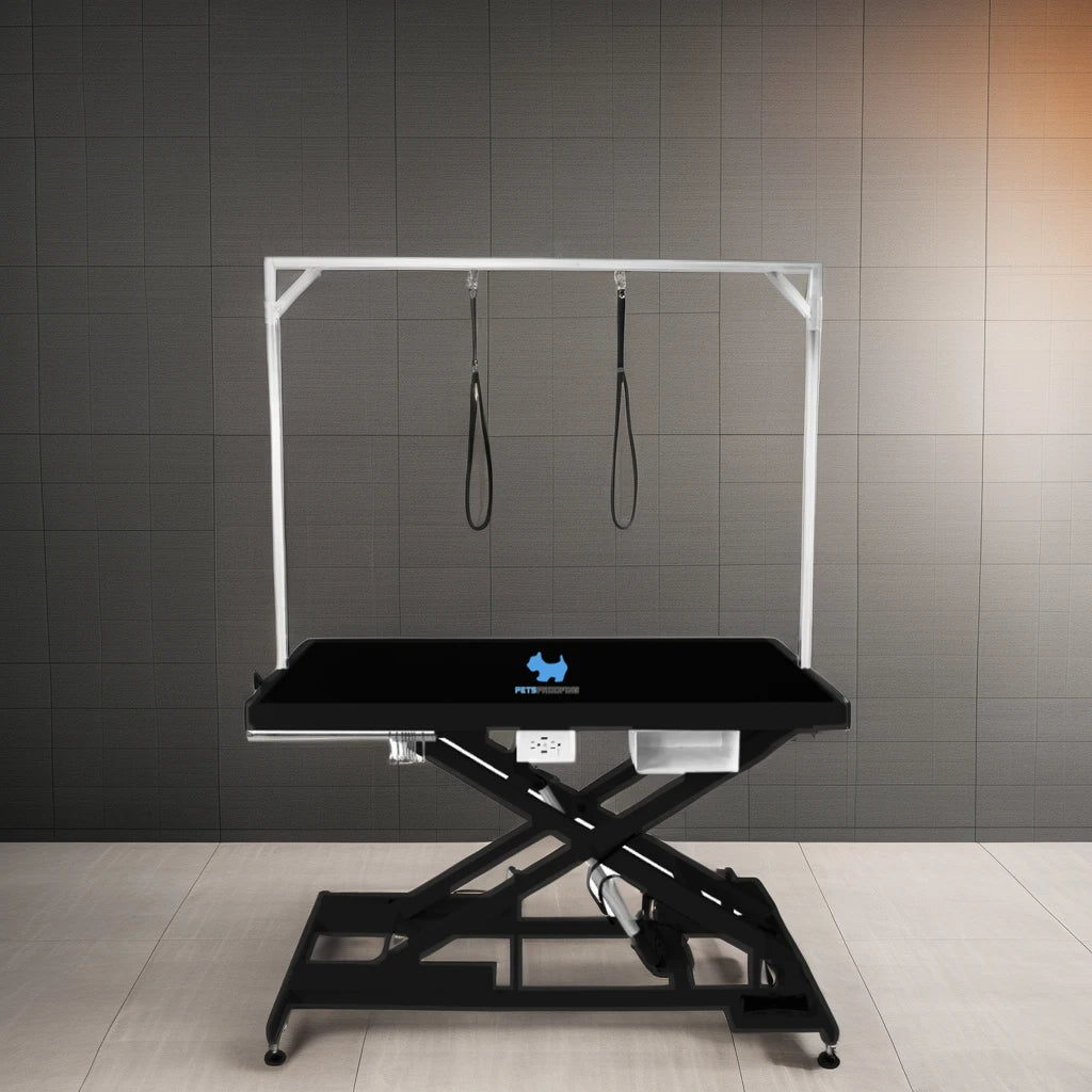 Petsproofing Foldable Pet Shower Hydraulic Non-slip Dog Drying Countertop Grooming Table With Adjustable Arm
