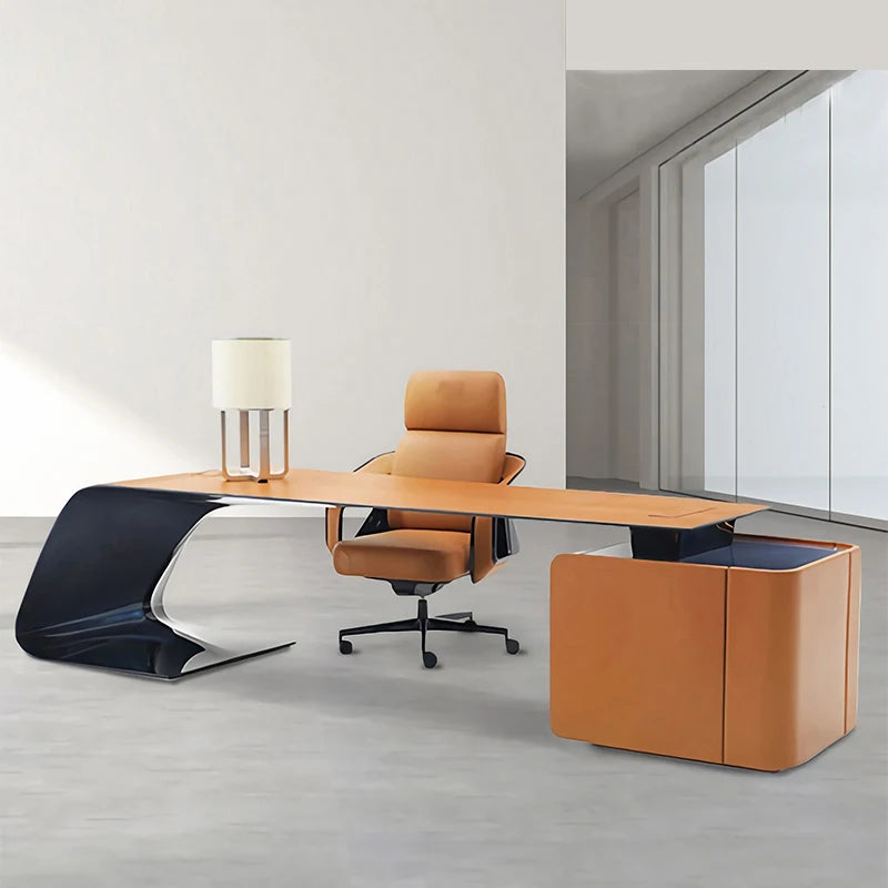 Luxury Executive Table High-Level Office Desk Boss Desks E1 Melamine Material Luxury Office Furniture Office Table