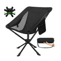 360Â° Degree Rotatable Camping Chair Lightweight Portable Swivel Folding Chair Compact Aluminum Moon Chair for Beach and Fishing