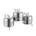 Customized Commercial Flavor Cup Lid Stainless Steel Seasoning Jar Set for Household Kitchen Use White Sugar Espresso Salt Cover