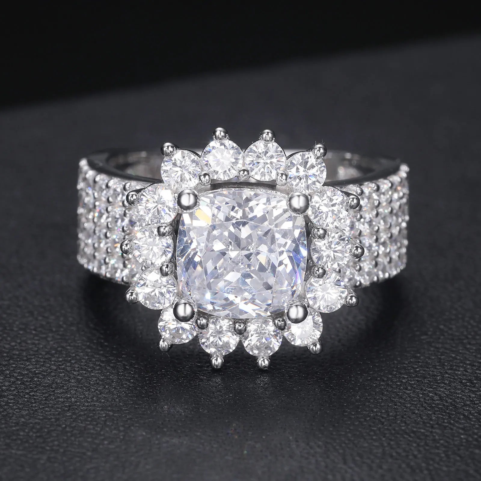 Dropshipping Factory Price Gra Certificate 925 Sterling Silver Moissanite Diamond Iced Out Men Ring Wholesale Jewelry