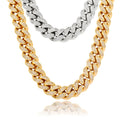 Iced Out 12mm Cuban Link Chain 2 Row Bling 5A CZ Hip Hop Jewelry Hot Sale Men Chain Trendy Rapper Bling Hop Hop Necklace
