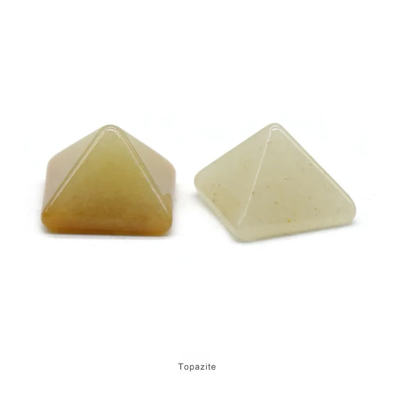 Huiying Wholesale Natural Bulk Rock Crystal Topazite Crystals Healing Yellow Jade Pyramid Stones Crafts