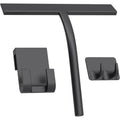 TOALLWIN Stainless Steel Bath Shower Glass Squeegee Window Cleaning Window Squeegee Blade Black 11 Inch Silicone Shower Squeegee