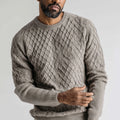 Men's Pure Cashmere Cable Knit Winter Pullover Warm Breathable Anti-Wrinkle Anti-Shrink Front Logo Zipper Closure Sweater