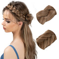 Wholesale Two Styles Adjustable Braided Elastic Band Synthetic Hair Braiding Headband Fiber High Temperature Headwear Women