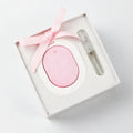 Color Matched White Pink Oval Hanging Car Wardrobe Air Freshener Scented Ceramic Aroma Porcelain Flower Fragrance Oil Diffuser