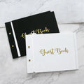 Acrylic Cover Wedding Guestbook Personalized Party Event Photo Album Booklet with Laser Cut Gold Acrylic Names