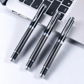 SHULI Penna Gel 0.5mm Luxury logo Customised Metal Roller Ball Pen Carbon Fiber Pen Gel Ink Pen