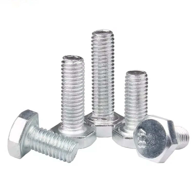 Carbon Steel Hex Head Bolt Grade 4.8 8.8 Steel M5 M6 X 30mm M8 X 110mm M36 M42 Hexagon Hex Bolts for Automatic Machinery