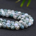 Natural Stone Tree Agates Round Loose Beads 4 6 8 10mm Tree  Agate  for Jewelry Making