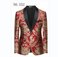 Red Figure Blazers Groom Groomsmen Wedding Meeting Mens Suits MS506