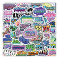 60PCS No repeat cartoon cute trendy galaxy planet nature decals inspirational words sticker