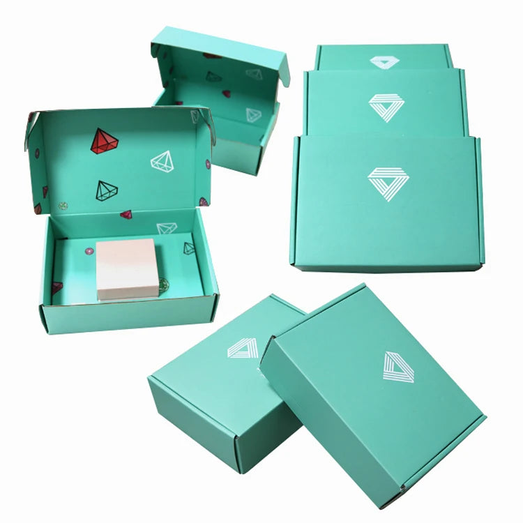 Luxury Custom Logo Corrugated Board Shipping Box High-End Waterproof with Embossing Custom Colors and Inserts