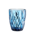European Embossed Pattern Colored Glass Beer Cup for bar and KTV Hotel Tooth Mug
