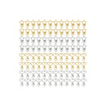 100 Pack Alloy Silver Gold Star Heart Shape Lobster Clasp Hook Keychain Clip for DIY Jewelry Making Bag Accessories