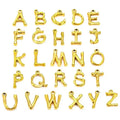 Bamboo Initial Necklace Big English Letter Pendant DIY Necklace Stainless Steel Letter a to Z Gold Silver Color