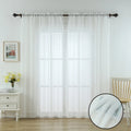 Cheap Simple White Striped Design Polyester Sheer Drapes Tulle Curtains Modern Living Room Window Customizable Blackout