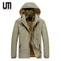 Liu Ming Custom Logo Wholesale Fashion Winter Casual Men Windproof Fleece Thick Warm Plus Size Hooded Jackets