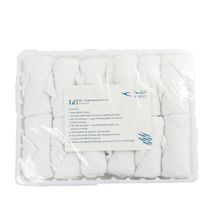 Disposable Portable Cooling Cotton Air Flight Hot&Cold Towel