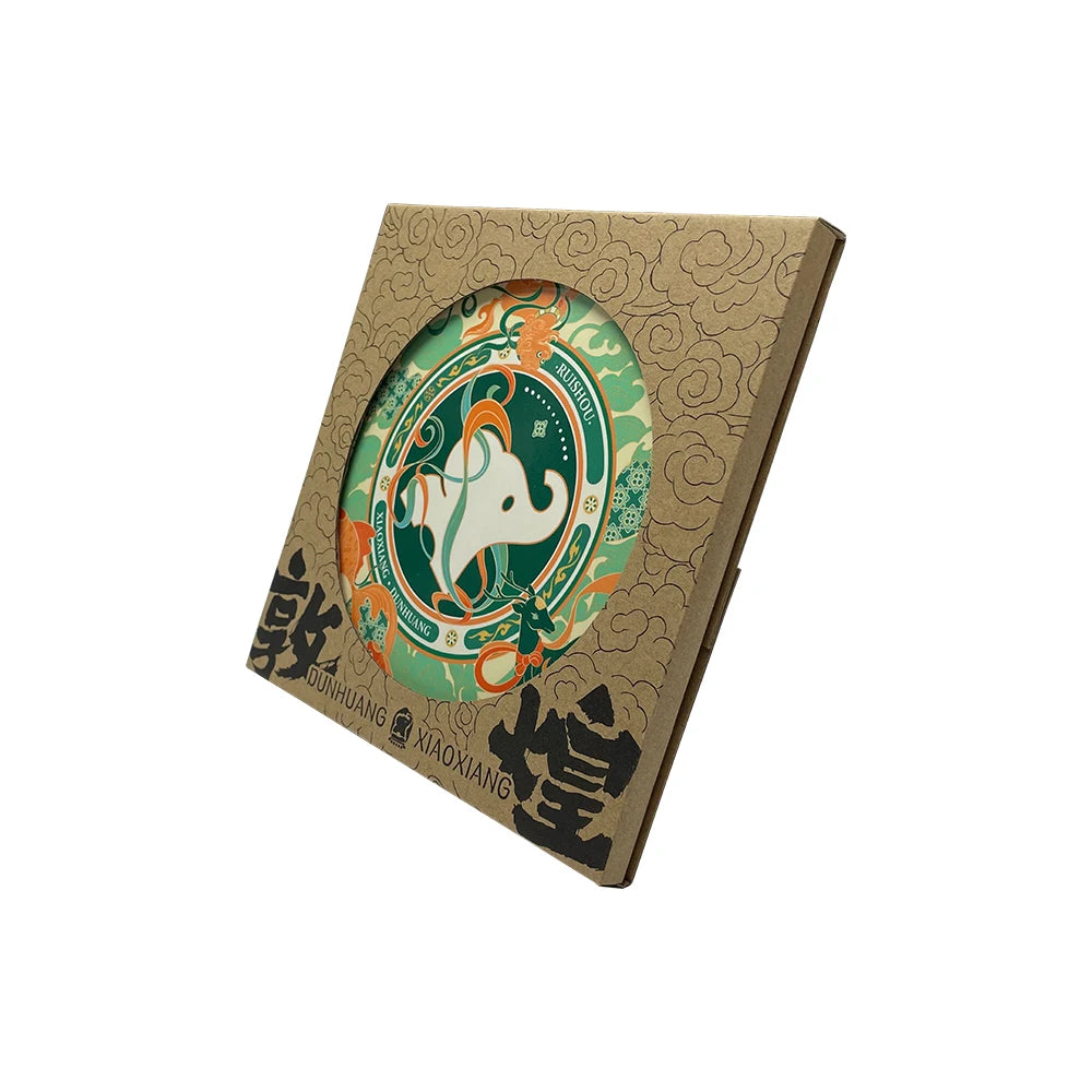 Sustainable Kraft Coasters Packaging Paper Boxes Gift Boxes for Ceramic Cup Mat Mug Pad Packaging With Cut Out Window