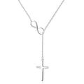 Fashion Popular Accessories Stainless Steel Necklace Hollow Triangle Cross 8-shaped Pendant Infinity Necklace for Women