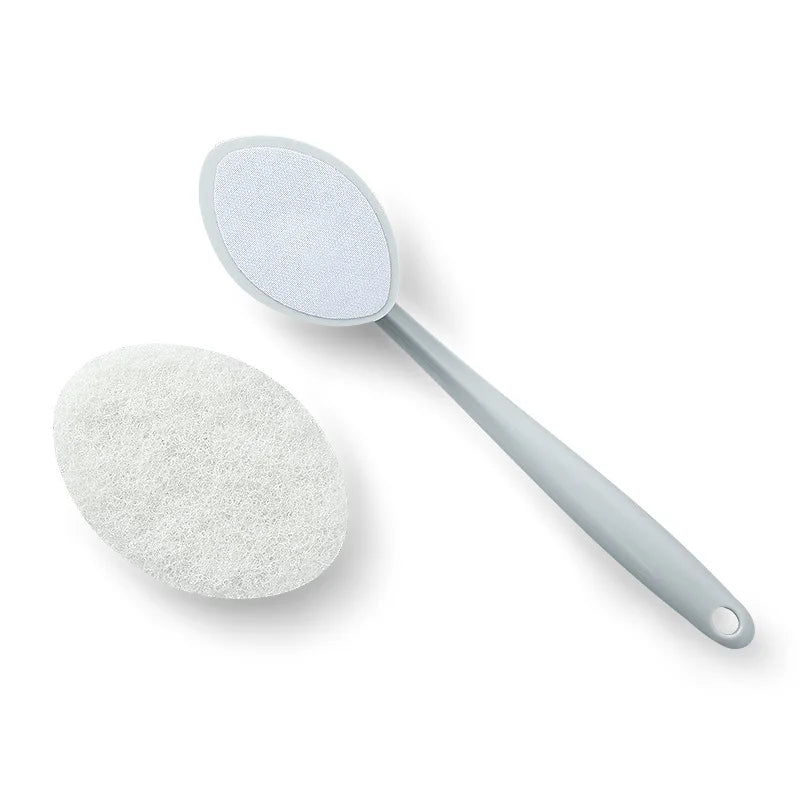 Long Handle Plastic Eco-Friendly Toilet Cleaning Brush with Nylon Bristles and Sponge Design
