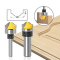 1/4" or 1/2" or 6mm or 8mm or 12mm Double Blade Round Shank With One Bearing Arc Cleaning Cutter Panel Engraving Router Bit Tool
