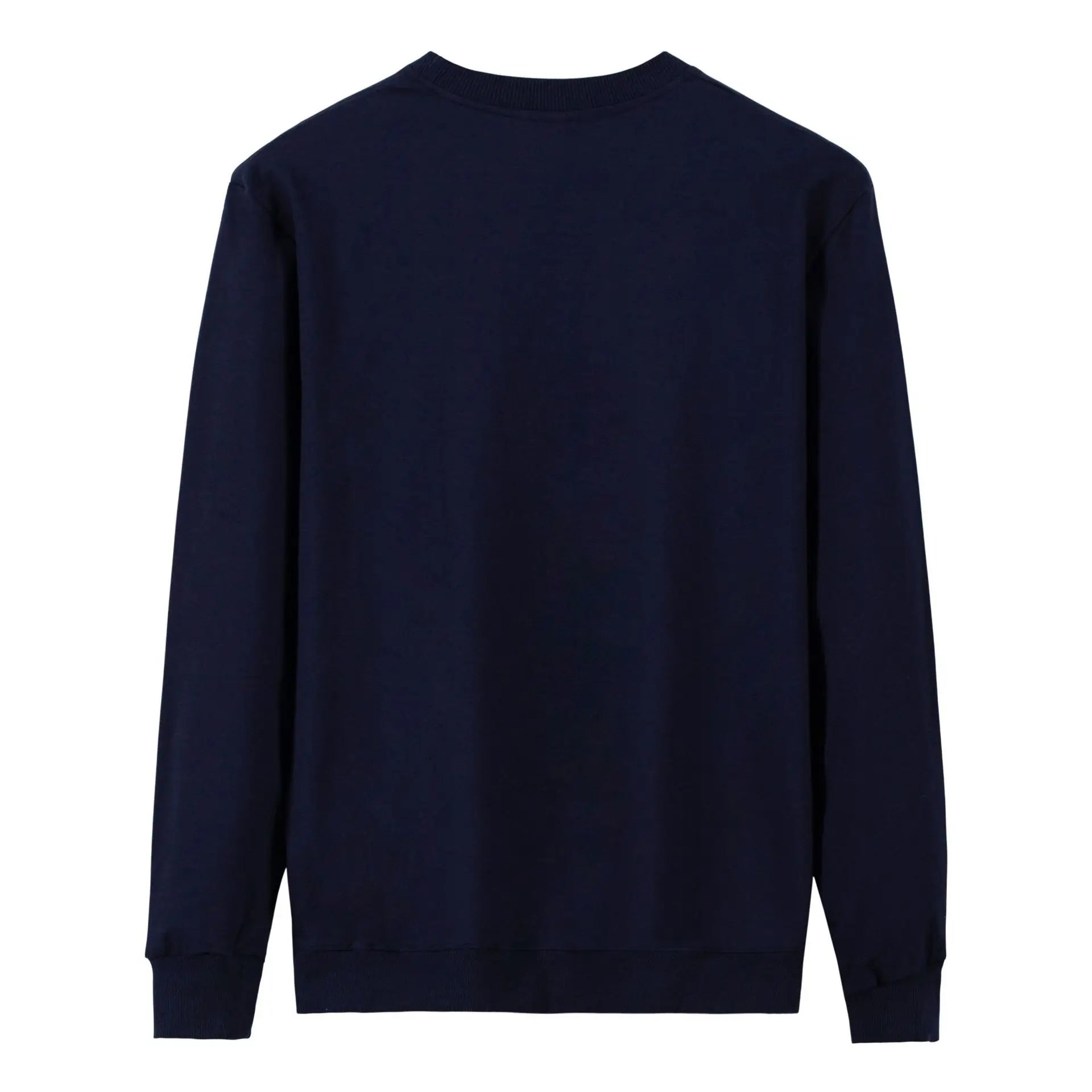 Cotton Terry Light Blue Long Sleeve T-shirt for Ladies Crew Neck Top Shirts