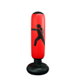 Free Standing PVC Durable Inflatable Pedestal Boxing Punching Bag 6FT Tall Black Water Filled MUDA Brand Adults Kids Custom Logo