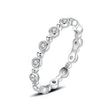Simple Round Cz Diamond 925 Sterling Silver Women Fashion Zircon Stone Ring for Women