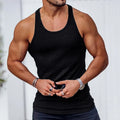 2024 Summer Custom Fitness Vest 100% Cotton Breathable Gym Stripes Print Logo Knitting Tank Tops Men Dropship Stringers