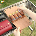 Portable Camping Seasoning Bottle Storage Bag with 4 Cans PU Leather Condiment Jar Holder Camping Hiking Picnic Accessories