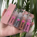 New Vegan Transparent Moisturizing Tinted Liquid Lip Oil Glitter Sparkle Lip Plumper Color Change Shimmer Shiny Lip Gloss Glaze