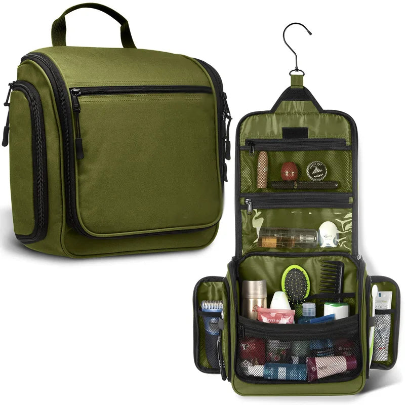 Best Large Green Original Mens Hanging Fold up Stitch Tactical Dopp Kit with Lots of Pockets Compartments
