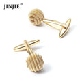 Make Custom logo High Quality Brass Gold Knot Cufflinks for Men