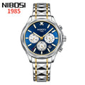 NIBOSI 2608 New Arrived Hot Sale Stainless Steel Brand Sport Gold Luxury Watch Men Quartz Wristwatch