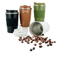 12oz/17oz Custom LOGO Double Walled Insulated Stainless Steel Travel Coffee Mug with Lid
