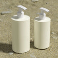 Custom 300ml450ml Deluxe Press Body Lotion Round Flat Shoulder HDEP Environmentally Friendly Biodegradable Shampoo Bottle
