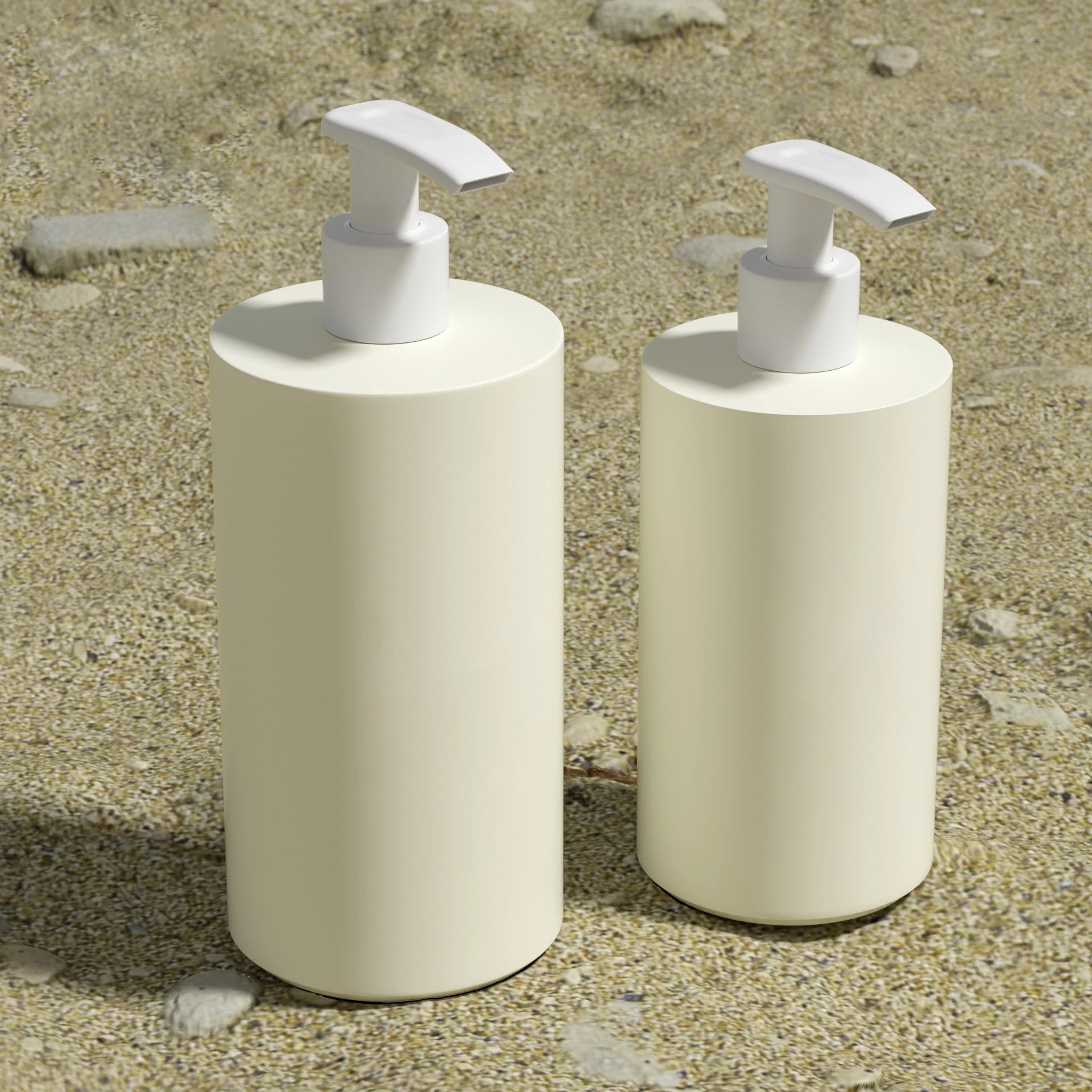 Custom 300ml450ml Deluxe Press Body Lotion Round Flat Shoulder HDEP Environmentally Friendly Biodegradable Shampoo Bottle