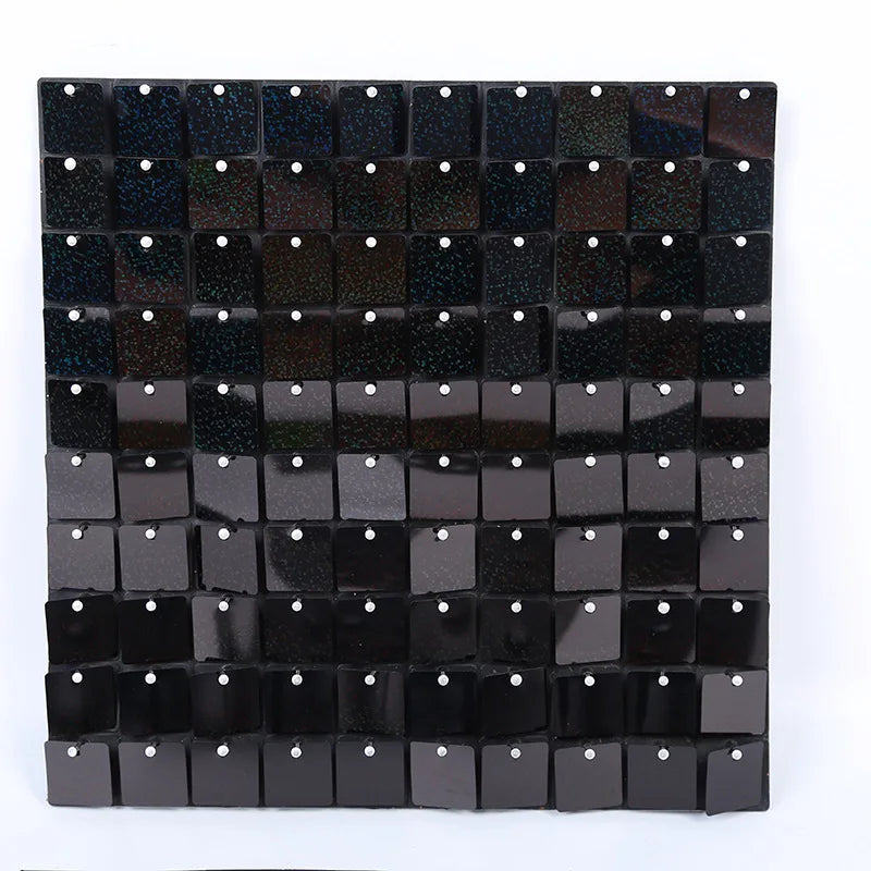 Laser Color Transparency Grid Backboard Pink Sequin Wall Decoration for Birthday and Wedding Parties Sequins Backdrop