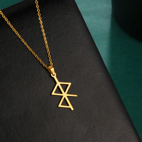 Viking Rune Amulet for Love and Peace Pendant Stainless Steel Necklace Fashion Jewelry Necklaces for Woman Men