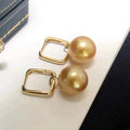 E1558 10-11mm  DIY Natural Freshwater Pearl Charm Earrings Mounting Accessory 925 Sterling Silver Gold Plated  Jewelry for Women