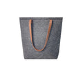 Fashion Customized Logo Dark Gray Felt Shopping Shoulder Bag Women Tote Bags Ladies Hand Bags With Leather Handle