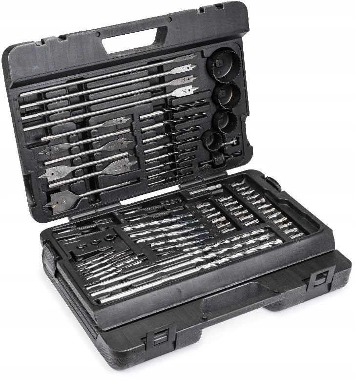 204 PCS Socket Set and Drill Bits for Concrete or Wood and Metal 204 Elements Bits Set